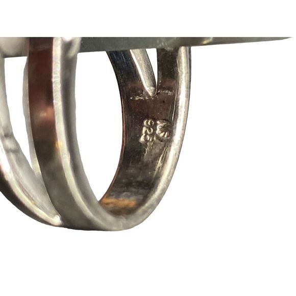 Sterling silver 925 interlaced woven ring size 6.5 - Picture 8 of 10